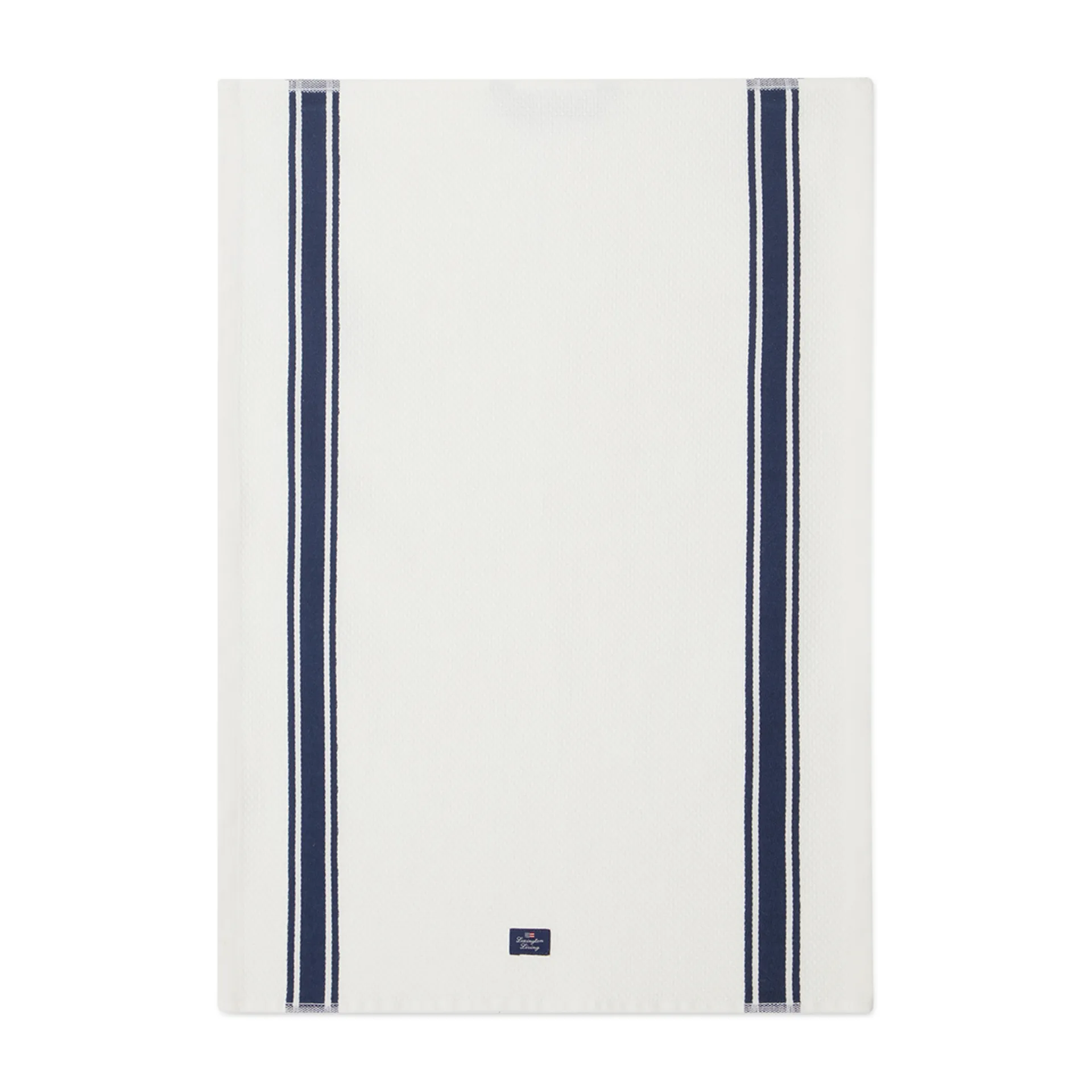 Οργανική Πετσέτα Κουζίνας από Βαμβάκι Waffle 50x70 cm, Λευκό-σκούρο μπλε Lexington