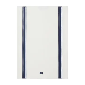 Οργανική Πετσέτα Κουζίνας από Βαμβάκι Waffle 50x70 cm - Λευκό-σκούρο μπλε - Lexington