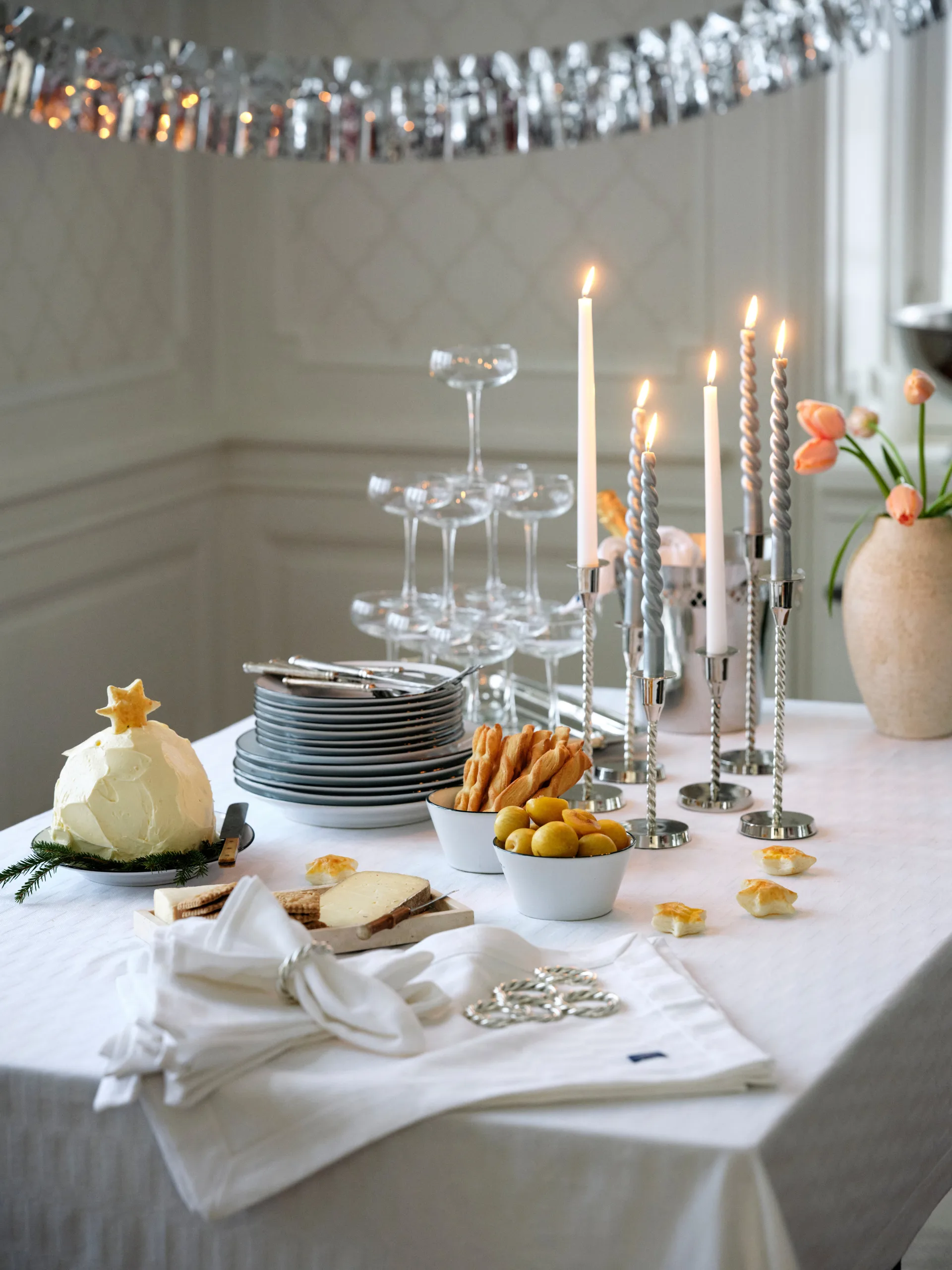 Λευκό τραπεζομάντηλο White jacquard cotton 150x250 εκ., Άσπρο Lexington