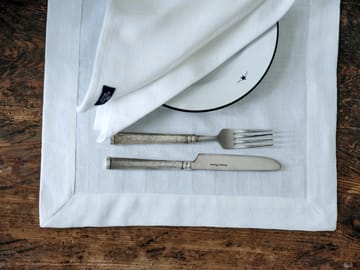 Λευκή υφασμάτινη βαμβακερή χαρτοπετσέτα White jacquard cotton 40x50 εκ. - Άσπρο - Lexington