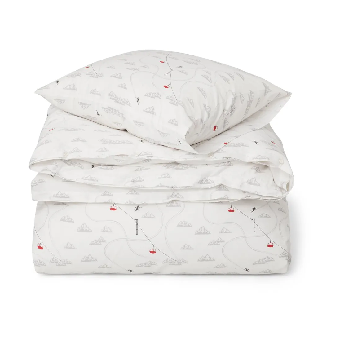 Winter Printed Cotton Sateen bed set, 50x60 εκ. 150x210 εκ Lexington