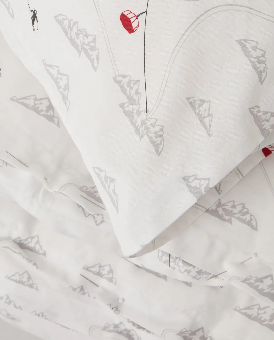 Winter Printed Cotton Sateen bed set, 50x60 εκ. 150x210 εκ Lexington