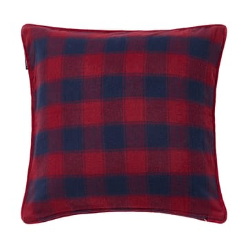 Wrapped checked οικολογικό φανέλα μαξιλαροθήκη 50x50 cm - Dark blue-red - Lexington