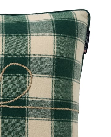 Wrapped checked οικολογικό φανέλα μαξιλαροθήκη 50x50 cm - Light beige-green - Lexington