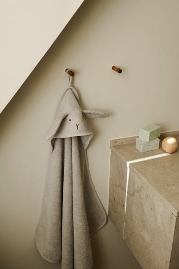 Albert πετσέτα μπάνιου με κουκούλα 70x70 cm - Rabbit dumbo grey - Liewood