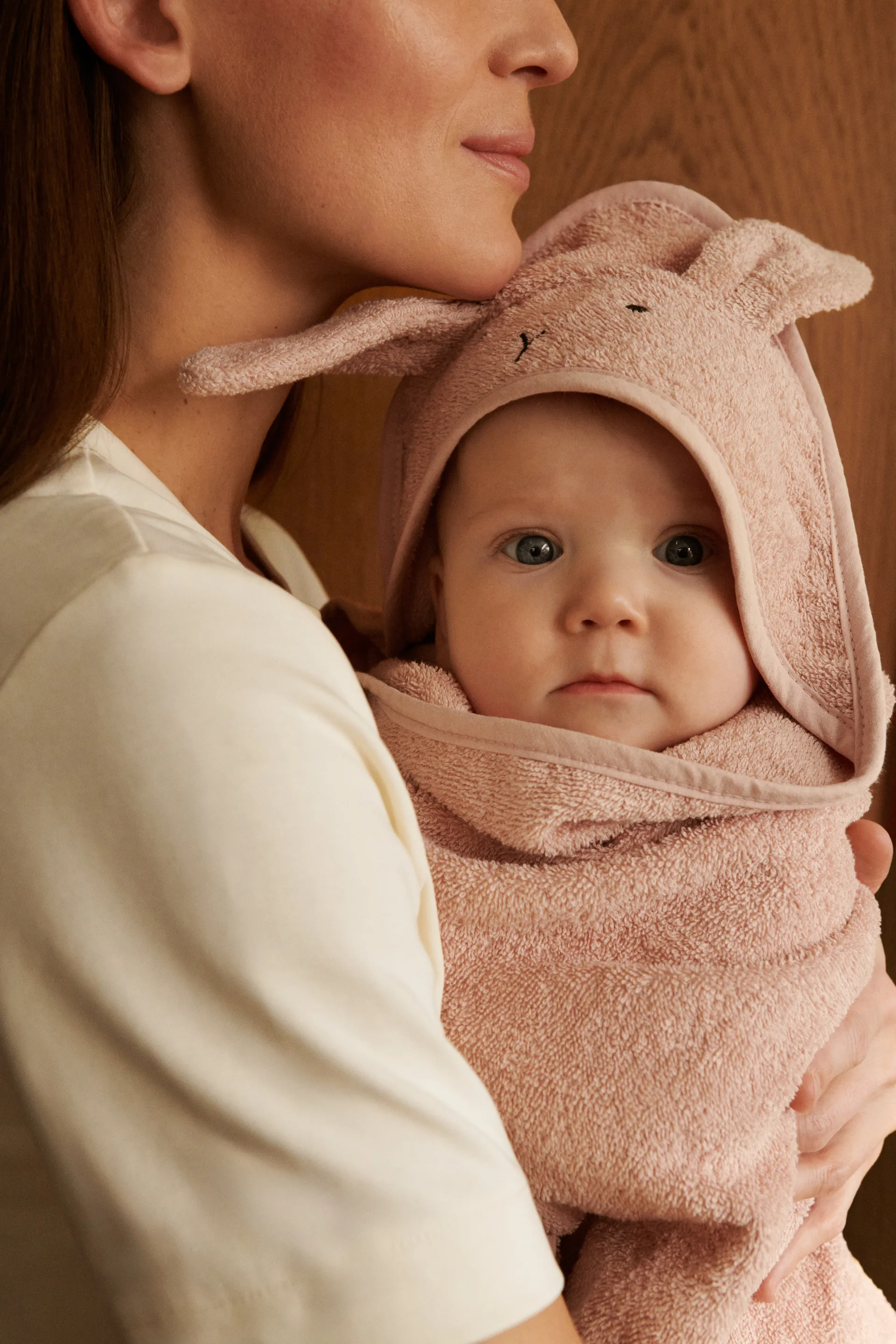 Albert πετσέτα μπάνιου με κουκούλα 70x70 εκ., Rabbit rose Liewood