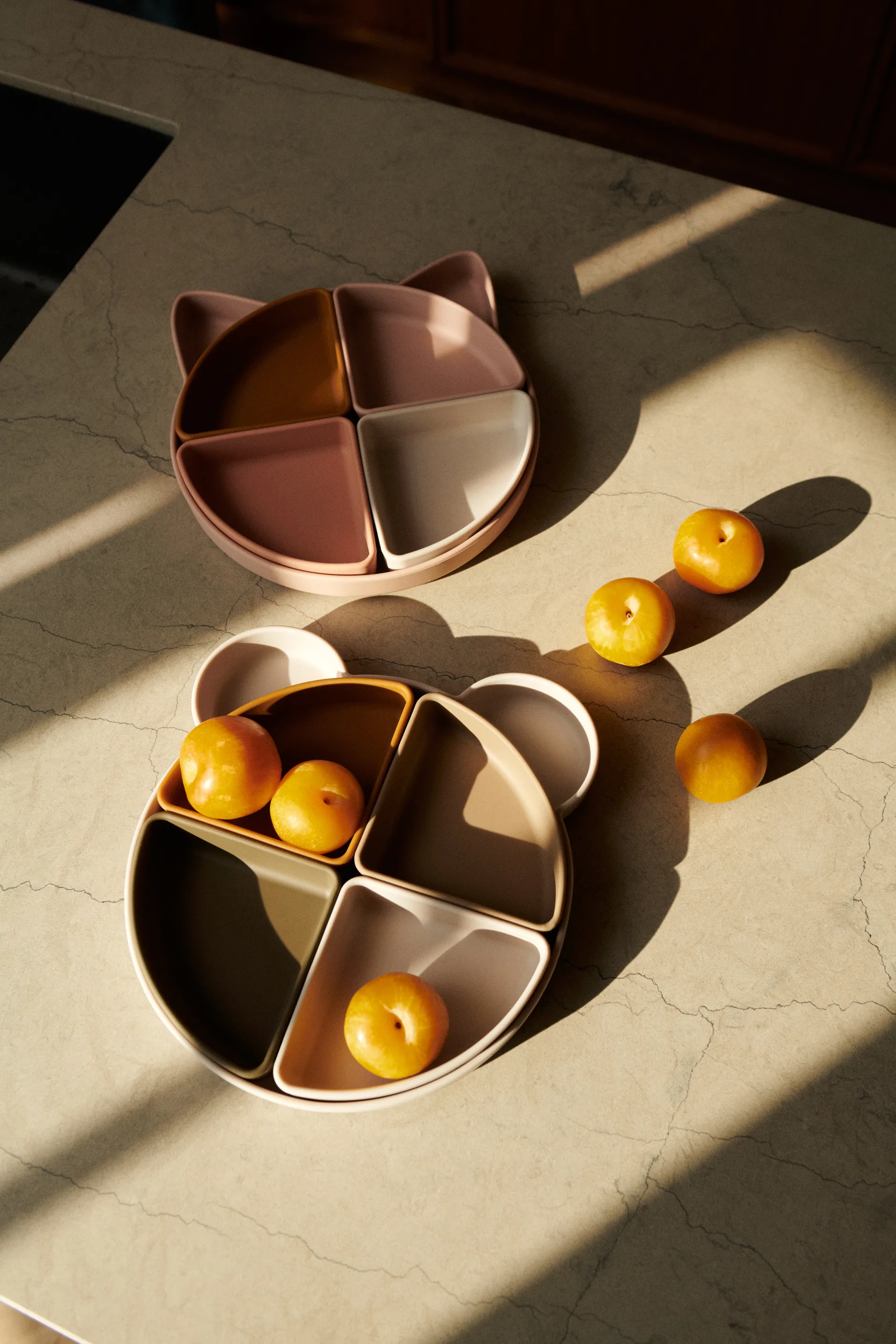 Arne παιδικό πιάτο + 4 μπολ, Cat rose multi mix Liewood