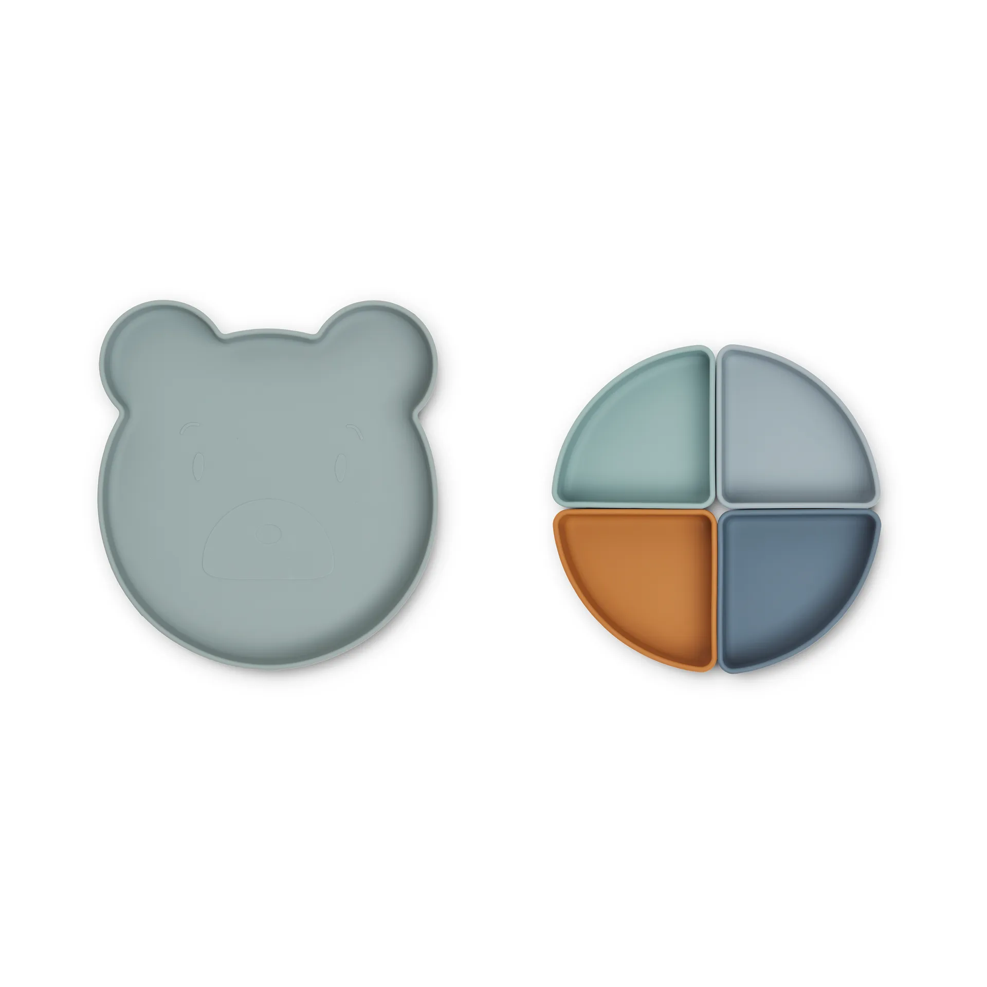 Arne παιδικό πιάτο + 4 μπολ, Mr bear blue fog multi mix Liewood