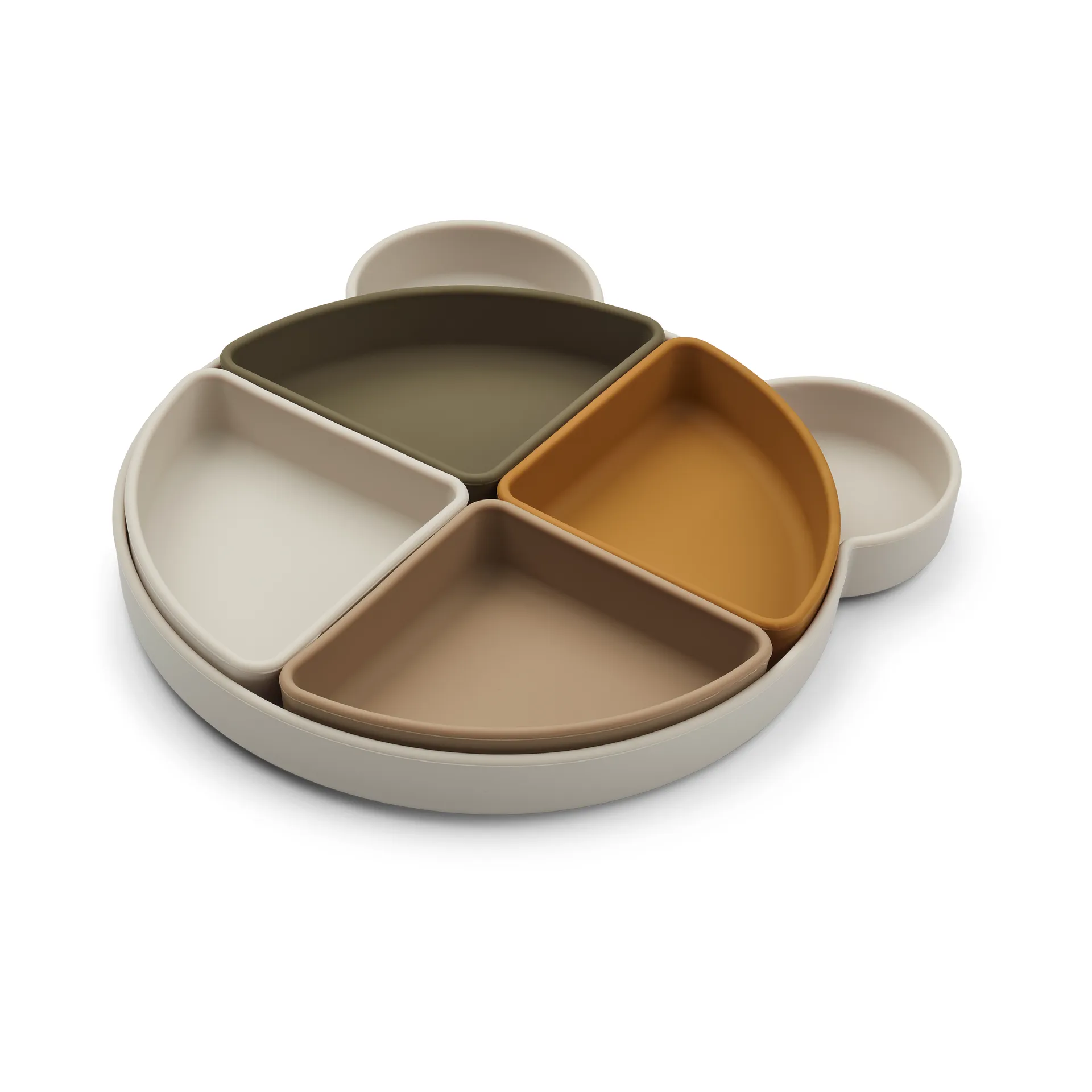 Arne παιδικό πιάτο + 4 μπολ, Mr bear sandy multi mix Liewood