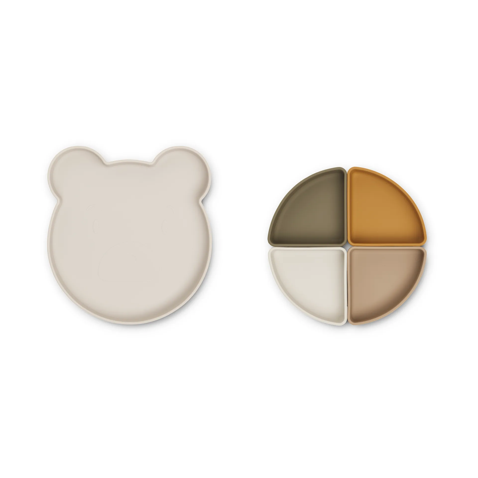 Arne παιδικό πιάτο + 4 μπολ, Mr bear sandy multi mix Liewood