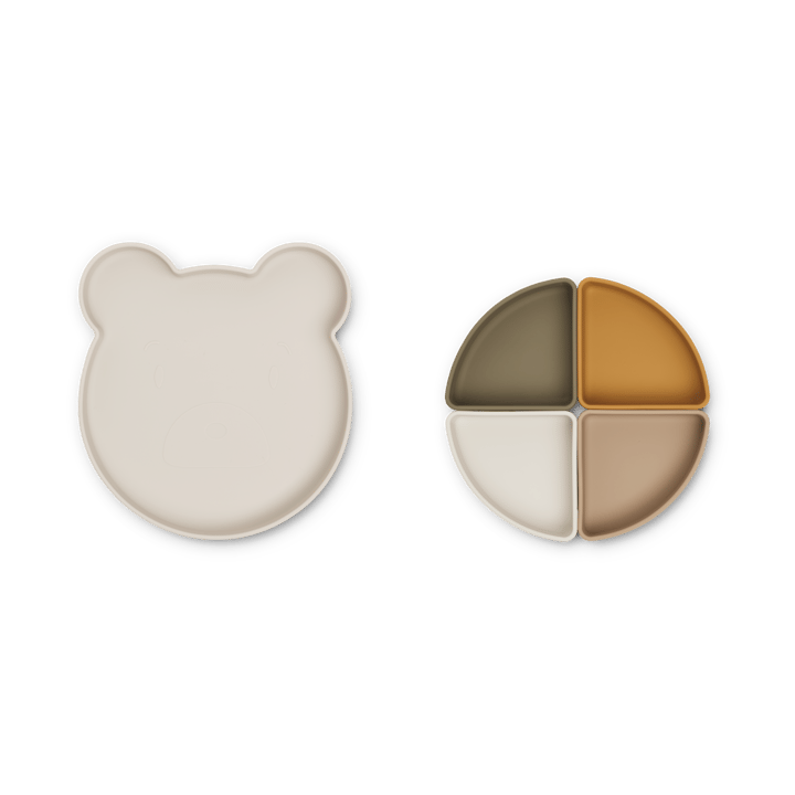 Arne παιδικό πιάτο + 4 μπολ, Mr bear sandy multi mix Liewood