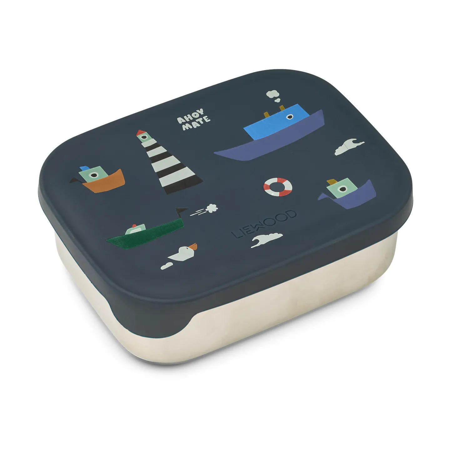 Arthur δοχείο φαγητού 13,5x17 εκ., Sailing-classic navy Liewood