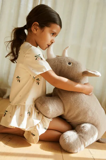 Barnaby Rhino λούτρινο ρινοκερίνος large - Stone beige - Liewood