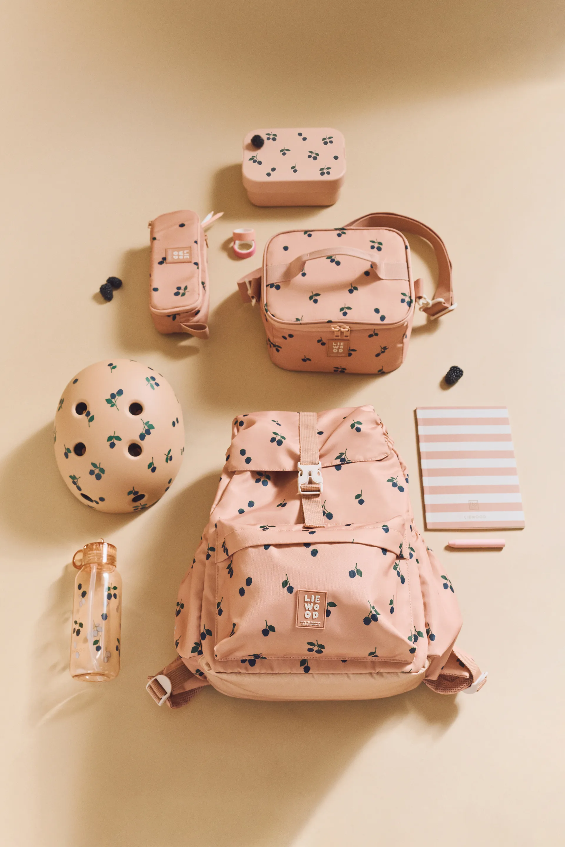 Chelsey printed lunchbox 2 τεμάχια, Berry-Pale Tuscany Liewood