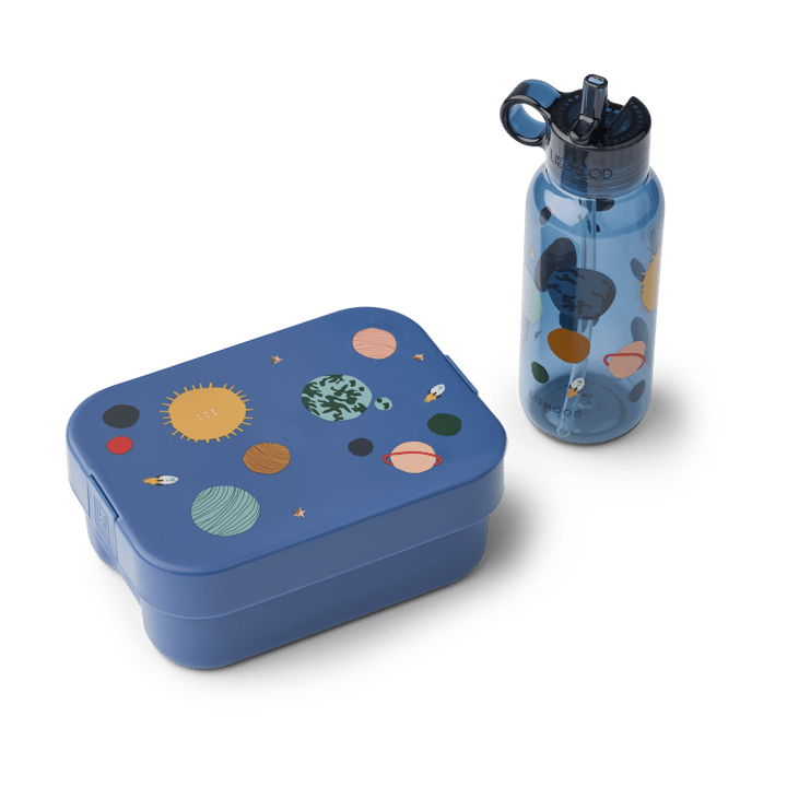 Chelsey printed lunchbox 2 τεμάχια - Universe-Classic navy - Liewood