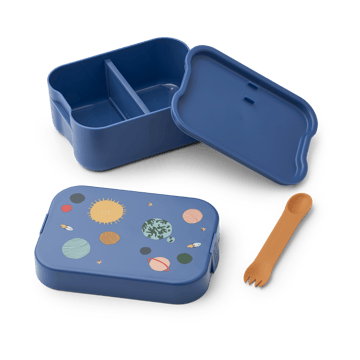 Chelsey printed lunchbox 2 τεμάχια - Universe-Classic navy - Liewood