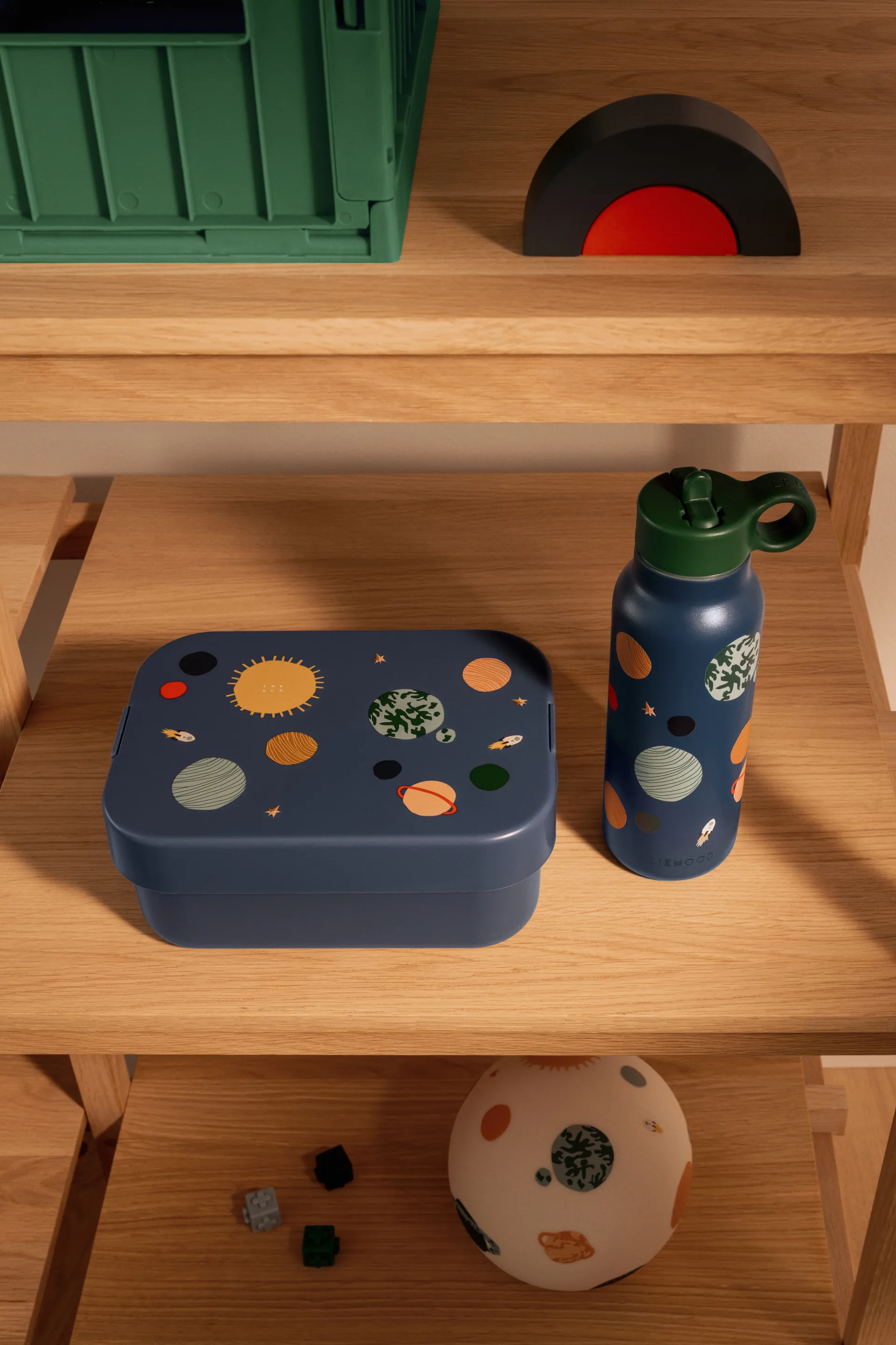 Chelsey printed lunchbox 2 τεμάχια, Universe-Classic navy Liewood