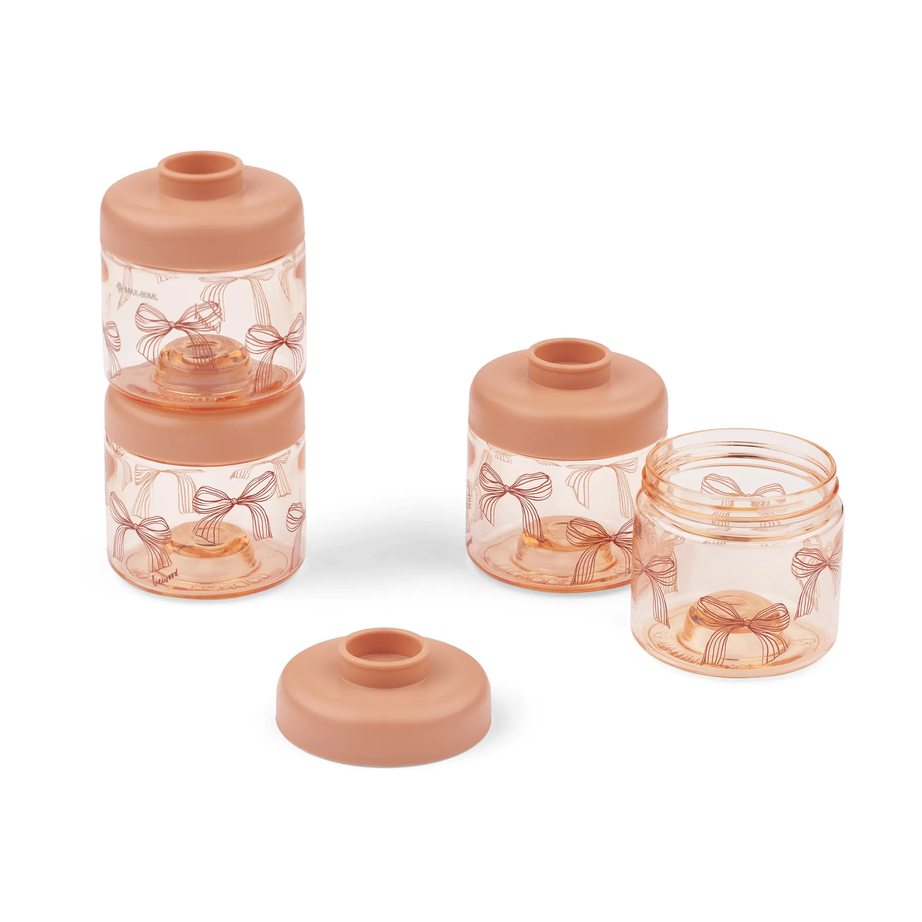 Dominique βαζάκια βρεφικής τροφής 100 ml σετ των 4, Bows-Pale Tuscany Liewood