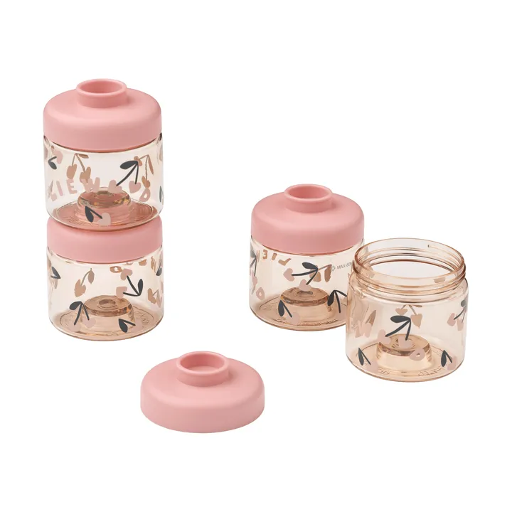 Dominique βαζάκια βρεφικής τροφής 100 ml σετ των 4 - Cherry heart-Rosey - Liewood