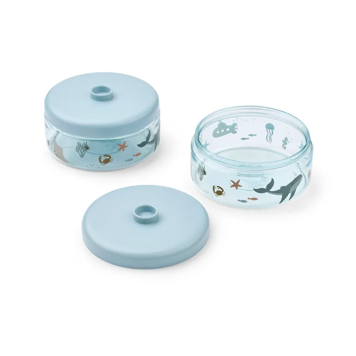 Dominique δοχεία παιδικής τροφής 500 ml 4-pack - Sea creature-sandy - Liewood