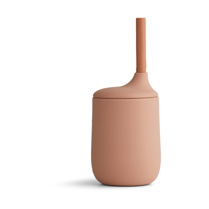 Ellis σπαστό ποτηράκι με καλαμάκι 23 cl - Dark rose-terracotta mix - Liewood