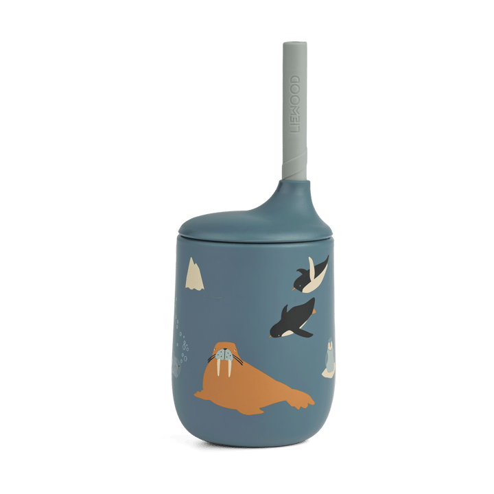 Ellis printed sippy cup κύπελλο με καλαμάκι 23 cl - Arctic Sea-Ocean view - Liewood