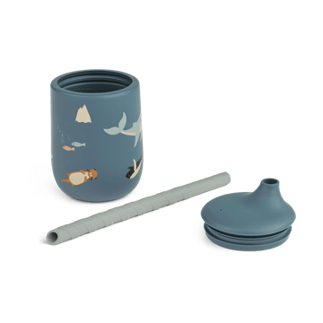 Ellis printed sippy cup κύπελλο με καλαμάκι 23 cl - Arctic Sea-Ocean view - Liewood