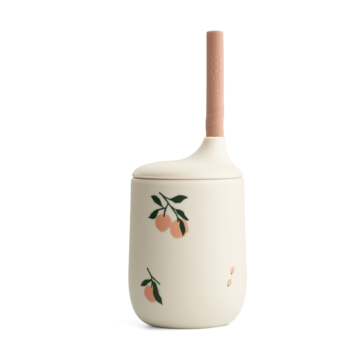 Ellis printed sippy cup κύπελλο με καλαμάκι 23 cl - Peach-Sea shell mix - Liewood