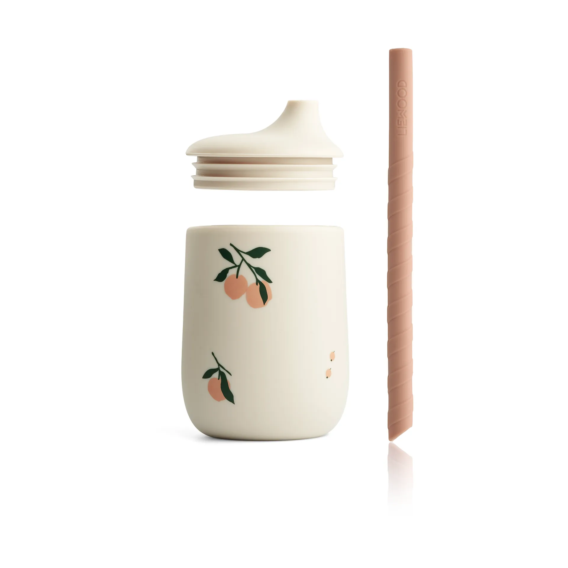 Ellis printed sippy cup κύπελλο με καλαμάκι 23 cl, Peach-Sea shell mix Liewood