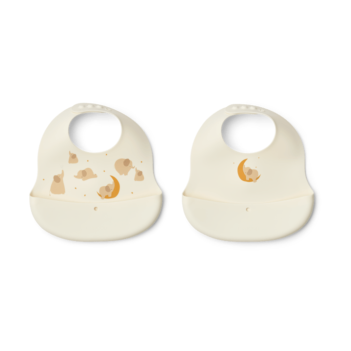 Ember printed σαλιάρα 2 τεμάχια - Elephant-Creme de la creme - Liewood