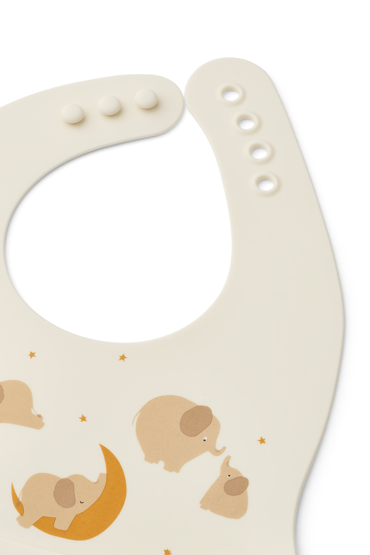 Ember printed σαλιάρα 2 τεμάχια, Elephant-Creme de la creme Liewood
