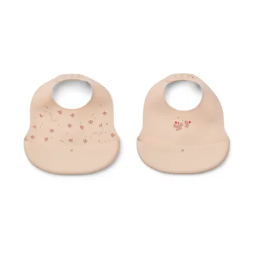 Ember printed σαλιάρα 2 τεμάχια - Mini Butterfly-apple blossom - Liewood