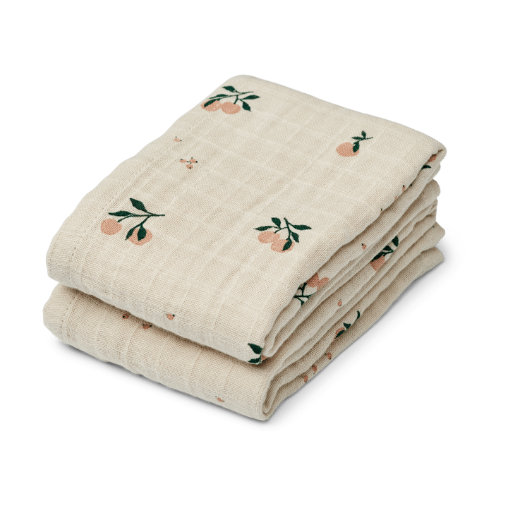 Lewis μπουκάλι από μουσκίνο 2-τεμάχιο 65x65 cm, Peach-Sea shell mix Liewood