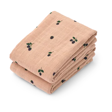 Lewis μπουκάλι από μουσκίνο 2-τεμάχιο 65x65 εκ. - Mini Berry-Pale tuscany - Liewood