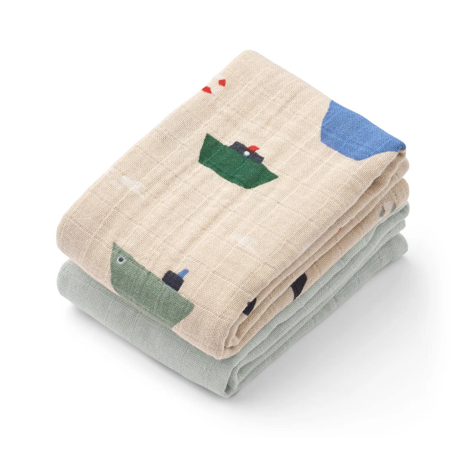 Lewis μπουκάλι από μουσκίνο 2-τεμάχιο 65x65 εκ., Sailing-dove blue mix Liewood