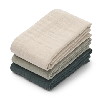 Lewis μπουκάλι από μουσκίνο 3 τεμάχια 65x65 cm - Dove blue mix - Liewood