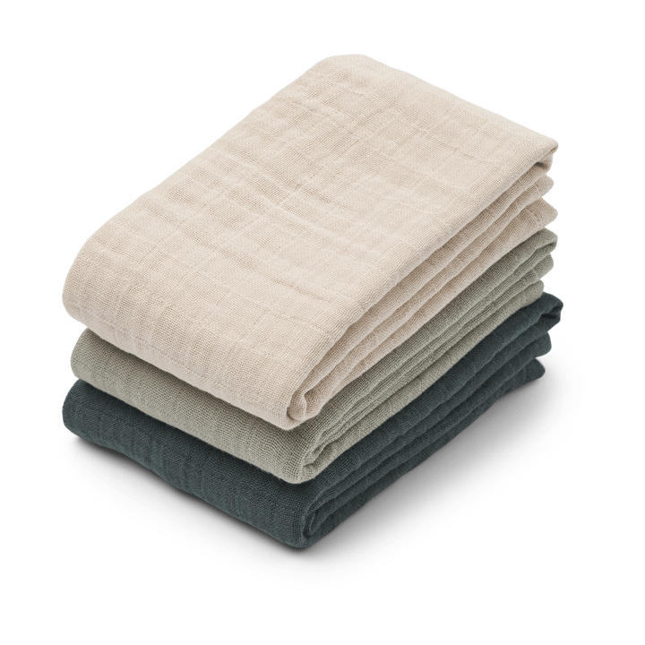 Lewis μπουκάλι από μουσκίνο 3 τεμάχια 65x65 cm - Dove blue mix - Liewood