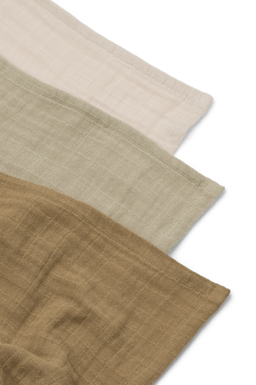 Lewis μπουκάλι από μουσκίνο 3 τεμάχια 65x65 cm - Sandy mix - Liewood