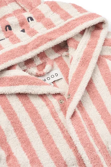 Lily μπουρνούζι coral blush creme de la creme stripe - 3-4 ετών - Liewood