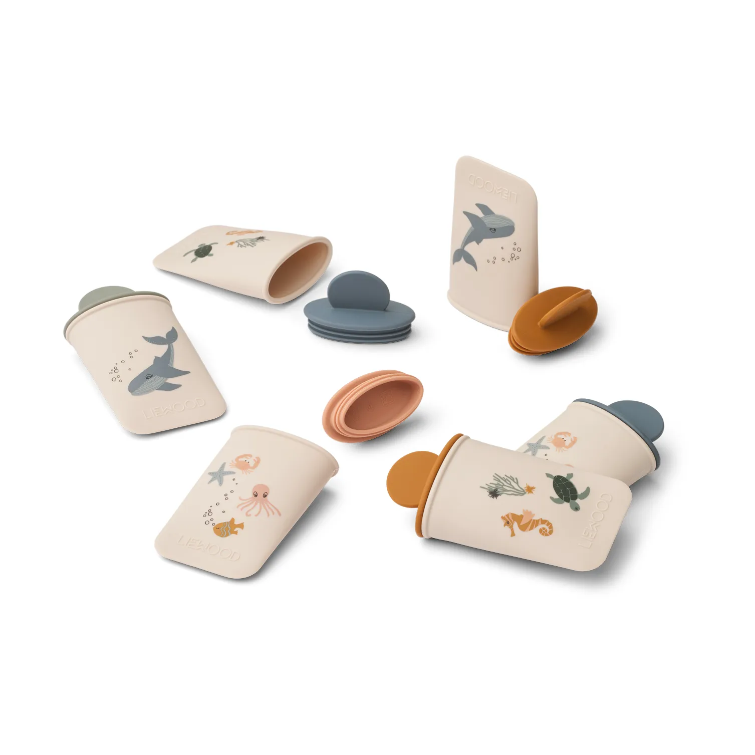 Malik printed mini φορμάκια παγωτού 12 τεμάχια, Sea creature-sandy Liewood