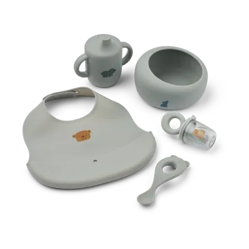 Mileah baby mealtime σετ γεύματος - Dove blue - Liewood