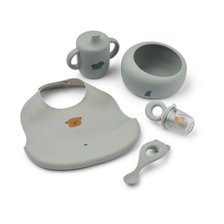 Mileah baby mealtime σετ γεύματος - Dove blue - Liewood