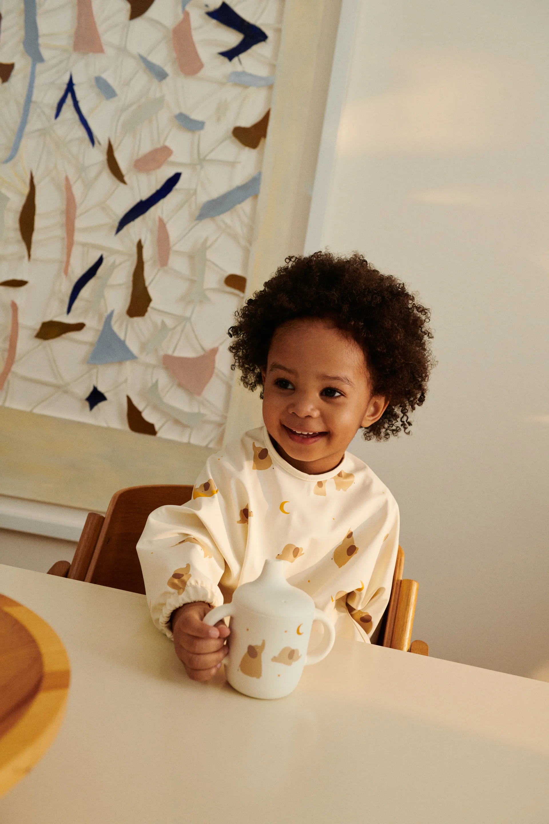 Neil ποτήρι πιπίλας 15 cl, Elephant-Creme de la creme Liewood