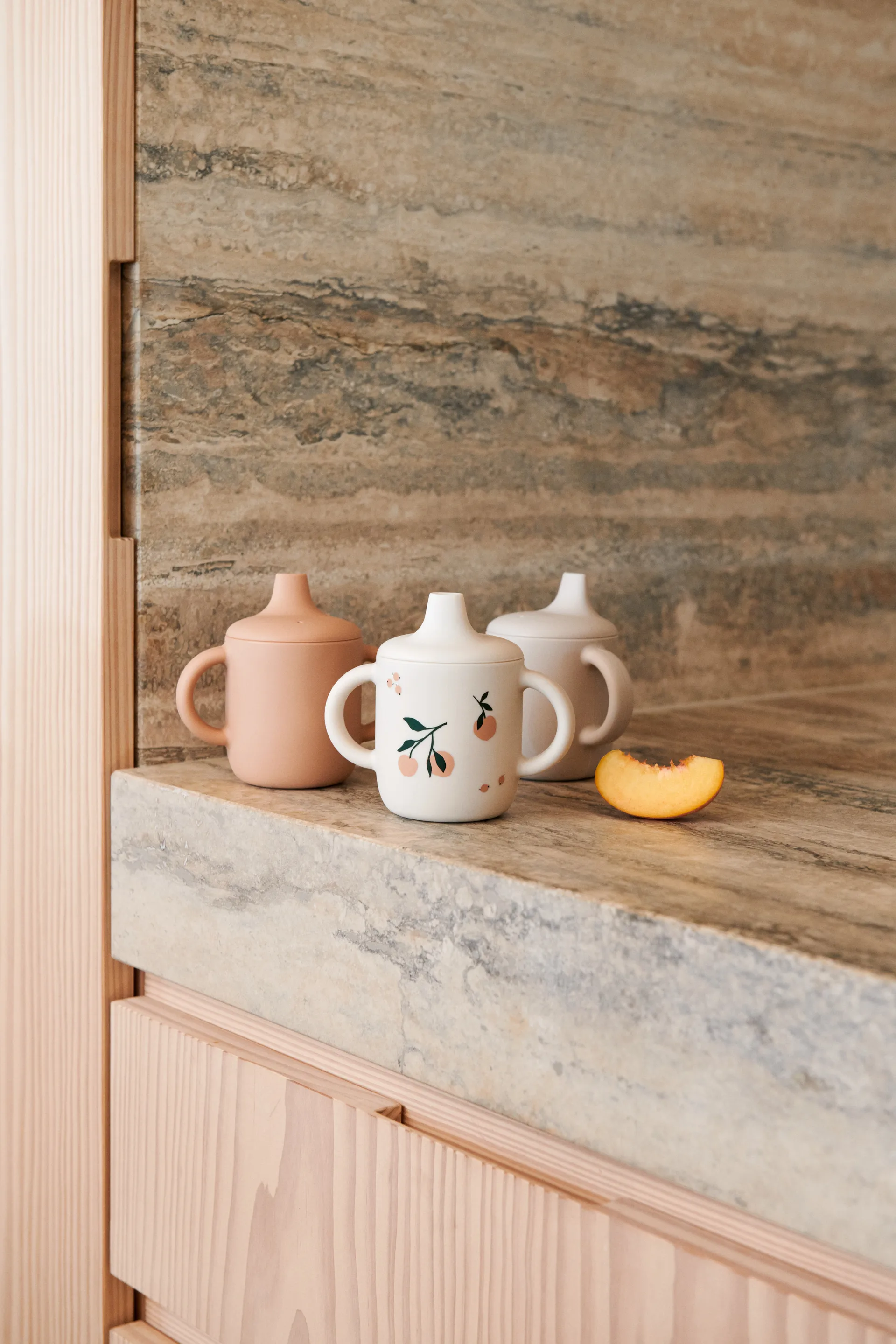 Neil ποτήρι πιπίλας 15 cl, Peach-Sea shell mix Liewood