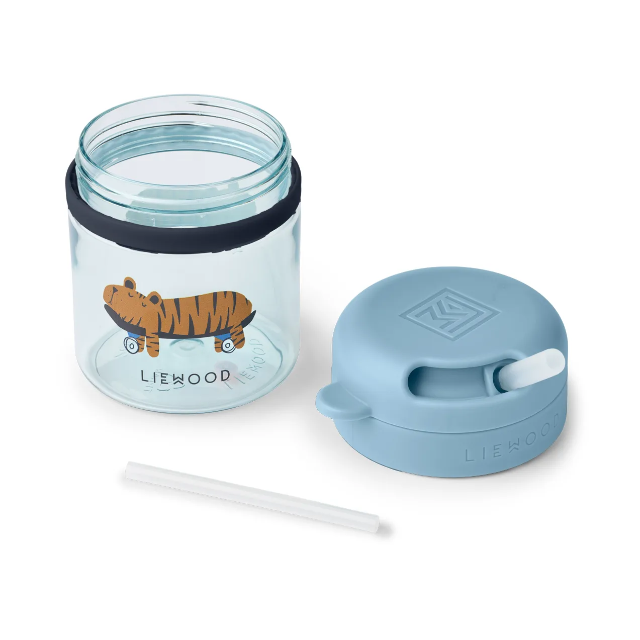 Pavia κούπα με καλαμάκι 28 cl, Fun-beach blue Liewood