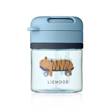 Pavia κούπα με καλαμάκι - Fun-beach blue, 28 cl - Liewood