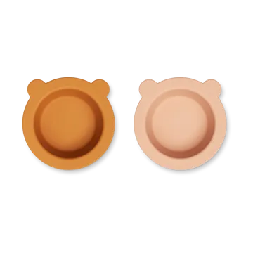 Peony μπολ με βεντούζα Ø16 cm 2 τεμάχια - Mustard-tuscany rose mix - Liewood