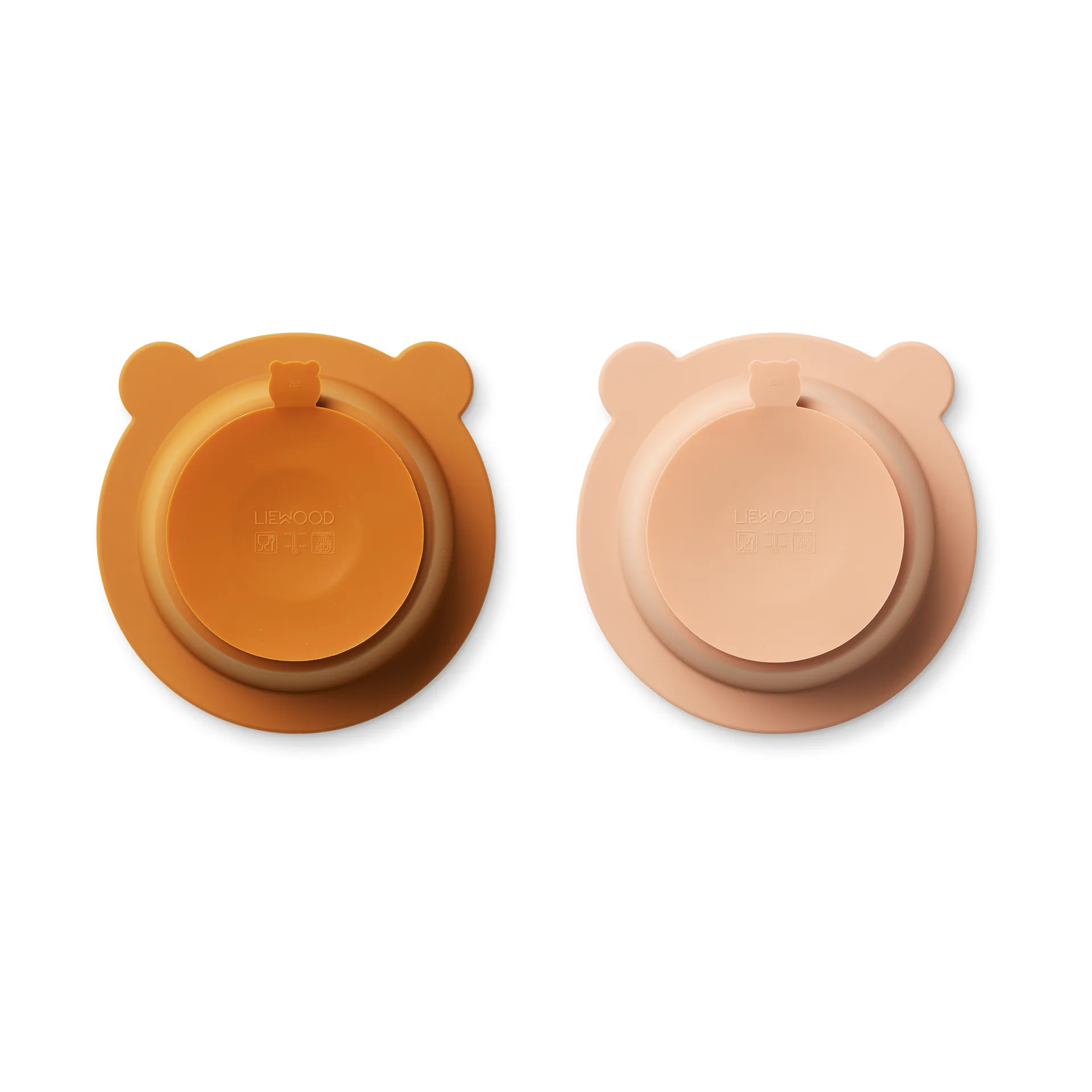 Peony μπολ με βεντούζα Ø16 cm 2 τεμάχια, Mustard-tuscany rose mix Liewood