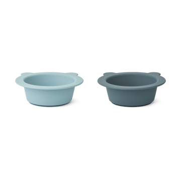 Peony μπολ με βεντούζα Ø16 cm 2 τεμάχια - Sea blue-Whale blue - Liewood