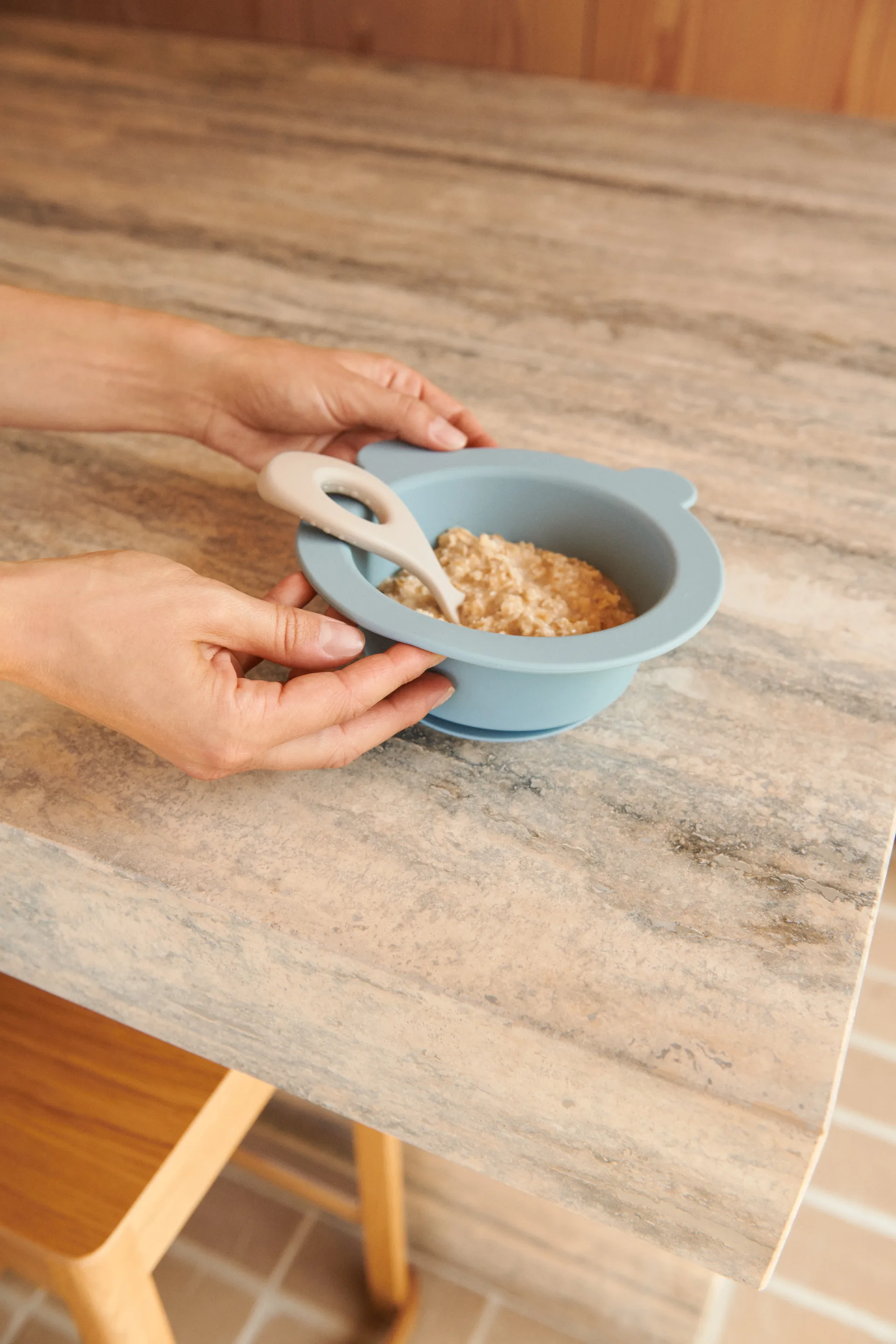 Peony μπολ με βεντούζα Ø16 cm 2 τεμάχια, Sea blue-Whale blue Liewood